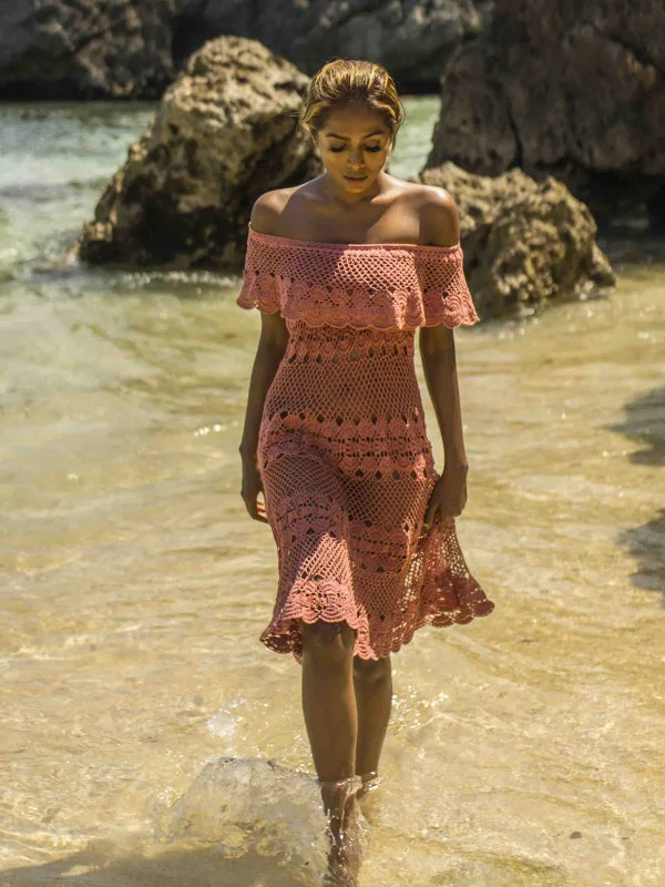 Low Prices Crochet Marianne Dress - Vintage Rose