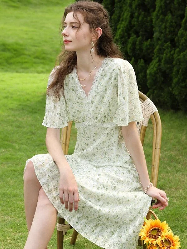 Early Access Cottagecore Floral Midi Dress