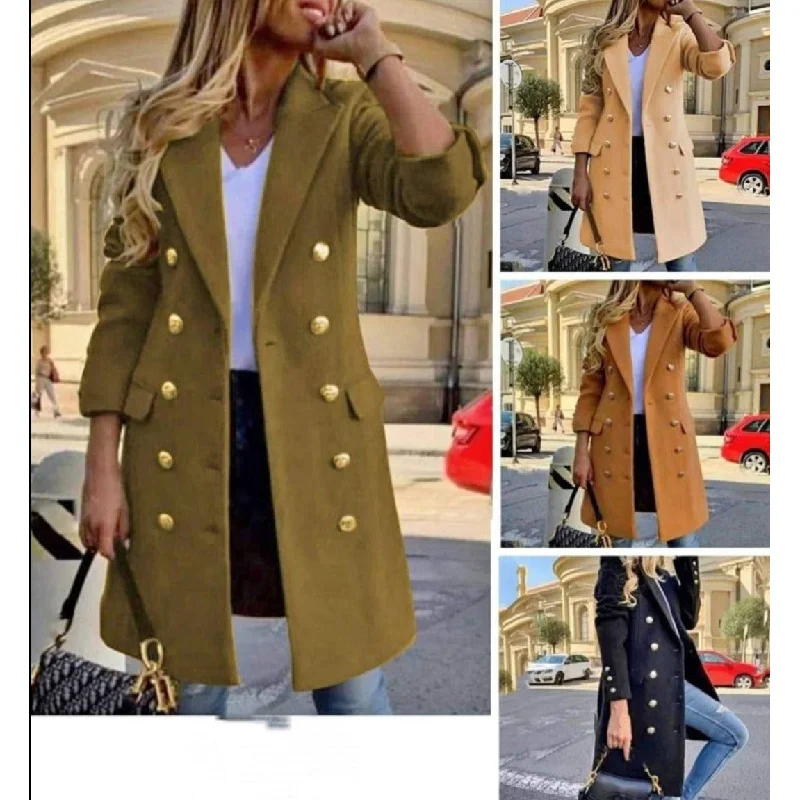 Weekend Deal Slim Fit Double Breasted Coat