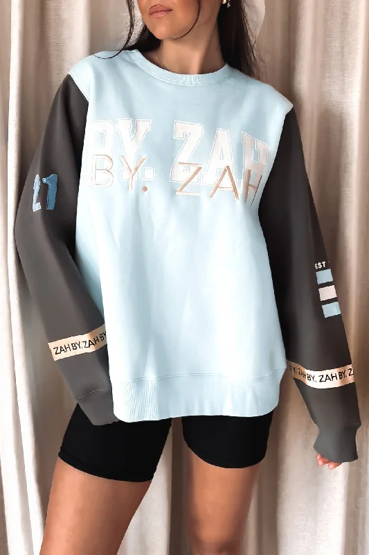 Buy Now Kallan Oversized Logo Crew Blue
