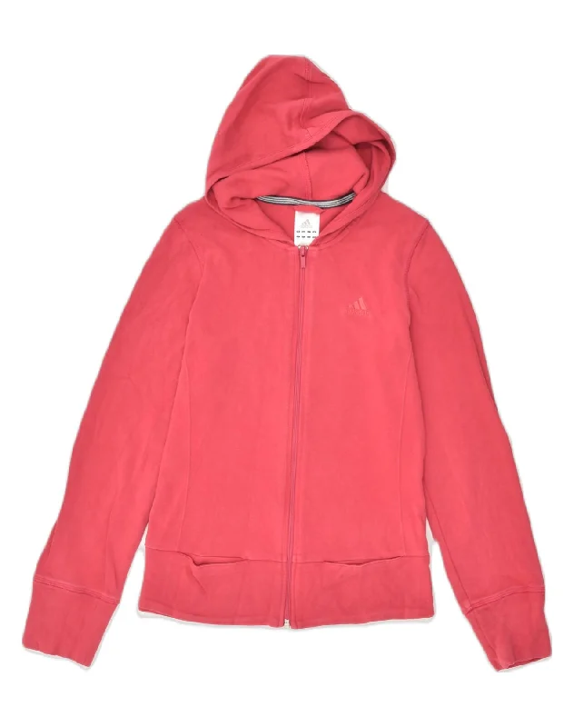 Special Savings ADIDAS Womens Zip Hoodie Sweater UK 8 Small Pink Cotton