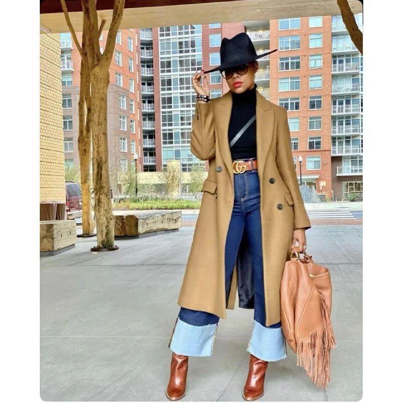 Super Bargain Double Breasted Long Coat