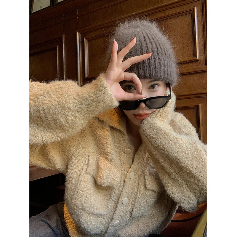 Savings Spectacular Znbbw Cropped Knitted Cardigan Women Single Breasted Sweater Coat Vintage Pockets Short Knitwear Korean Solid Jumpers Tops Savings Spectacular Znbbw Cropped Knitted Cardigan Women Single Breasted Sweater Coat Vintage Pockets Short Knitwear Korean Solid Jumpers Tops
