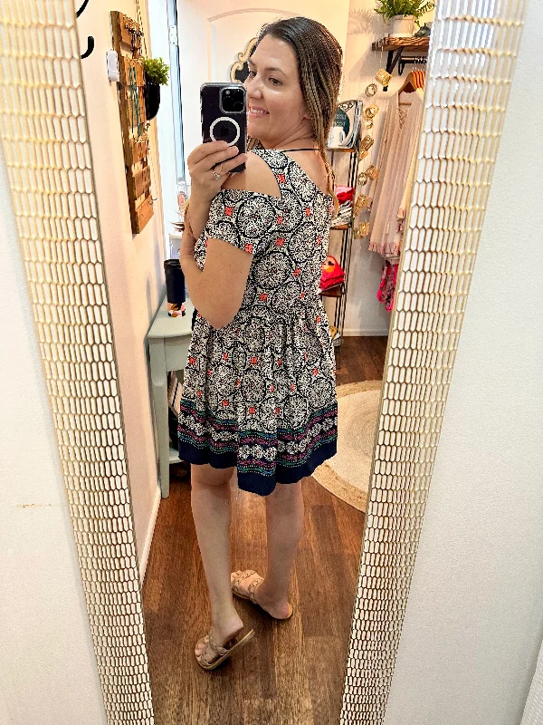 Act Fast Cold Shoulder Mini Dress