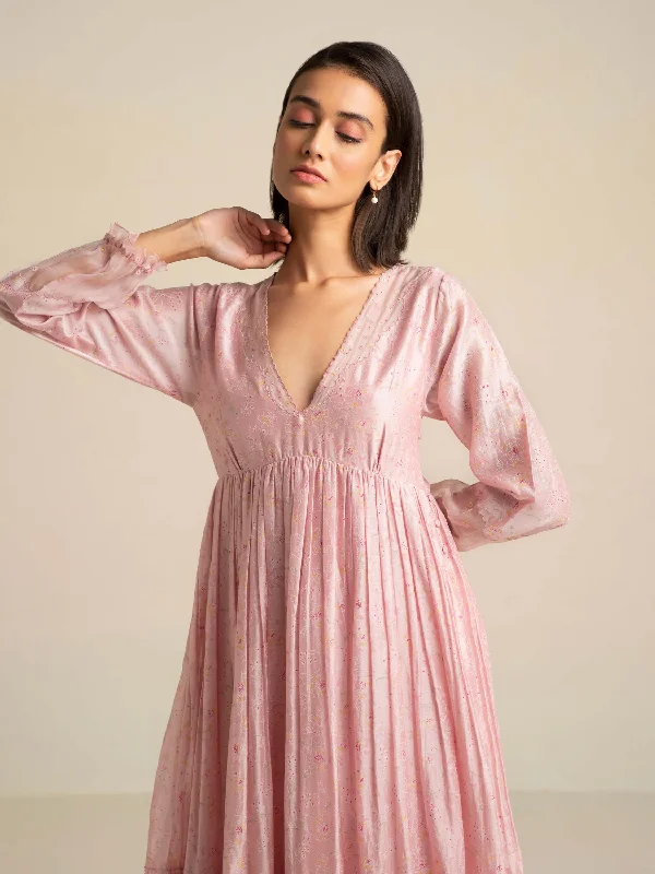 Hurry In Crystal Pink Maxi Dress