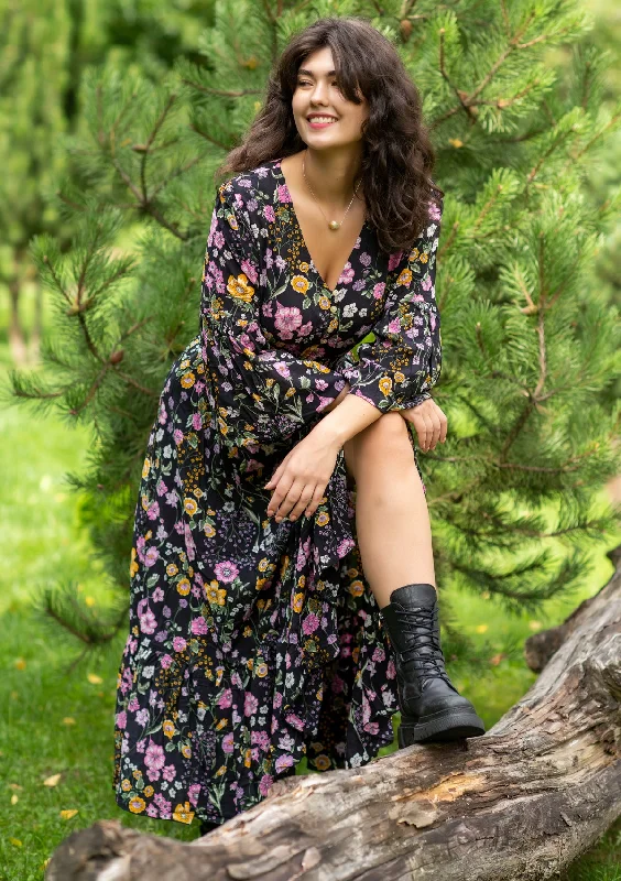 Stock Clearance Simona Mix Flowers Fall Dress
