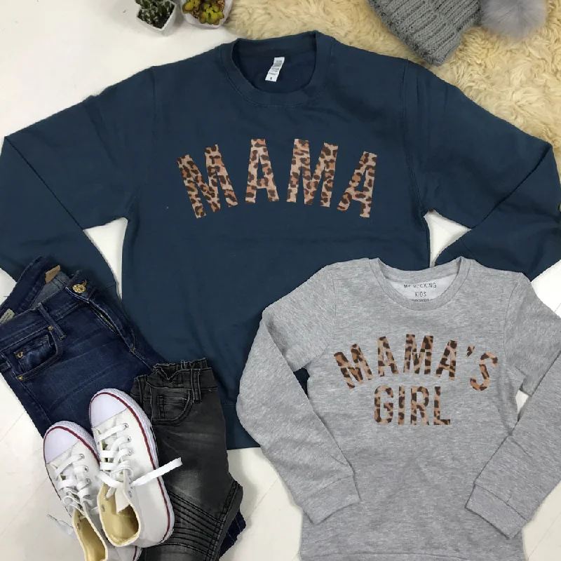 Year-End Sale Mama & Mama's Girl Leopard Sweatshirts (MRK X)