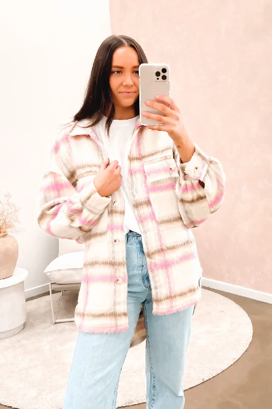 Bonus Savings Chelsie Shacket Pink Mocha