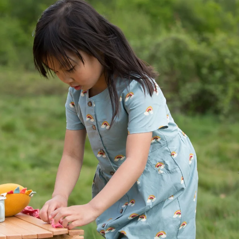 Stock Up and Save Over the Rainbow Button Through Short Sleeve Dress