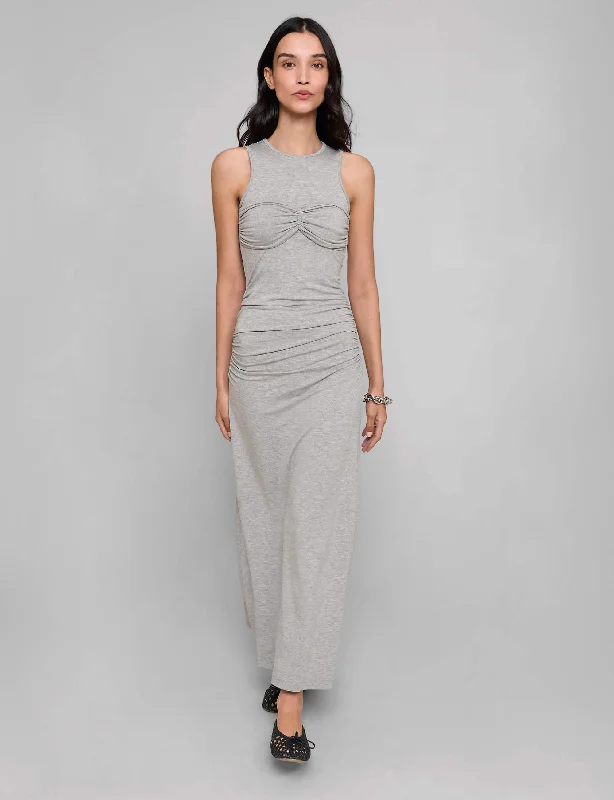 Exclusive Savings Grey Bustier Maxi Dress