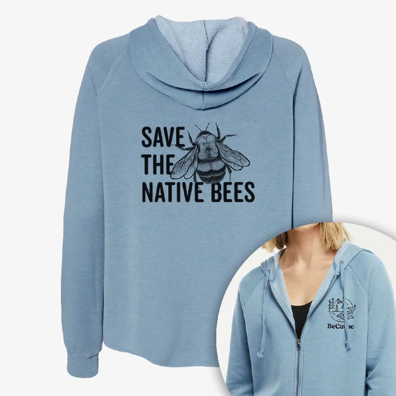 Limited Availability Save the Native Bees - Women's Cali Wave Zip-Up Sweatshirt