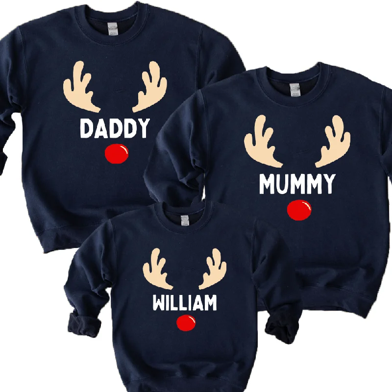 Final Clearance Reindeer Family Matching Christmas Sweatshirts