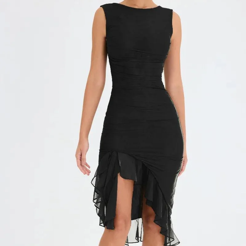 Hurry In Charlotte ruffle midi dress