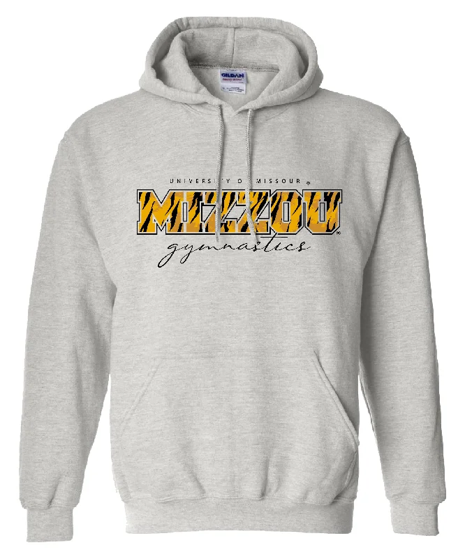 Weekend Deal Missouri Tigers Gymnastics Tiger Stripe Grey Hoodie