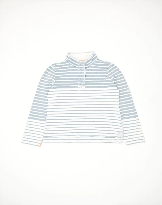Must-Have Deals JOULES Womens Button Neck Sweatshirt Jumper UK 12 Medium Blue Striped