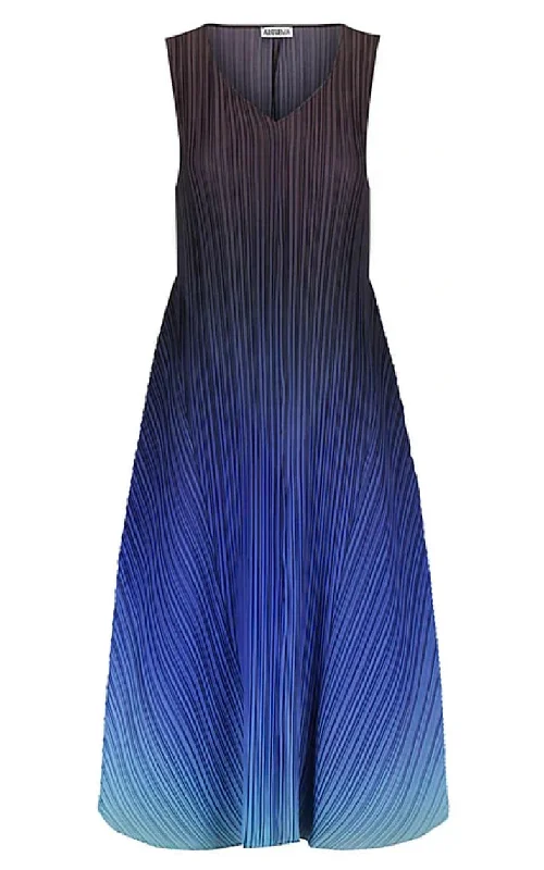 Exclusive Offers Alquema- Long Estrella Dress in Cavier Nightfall