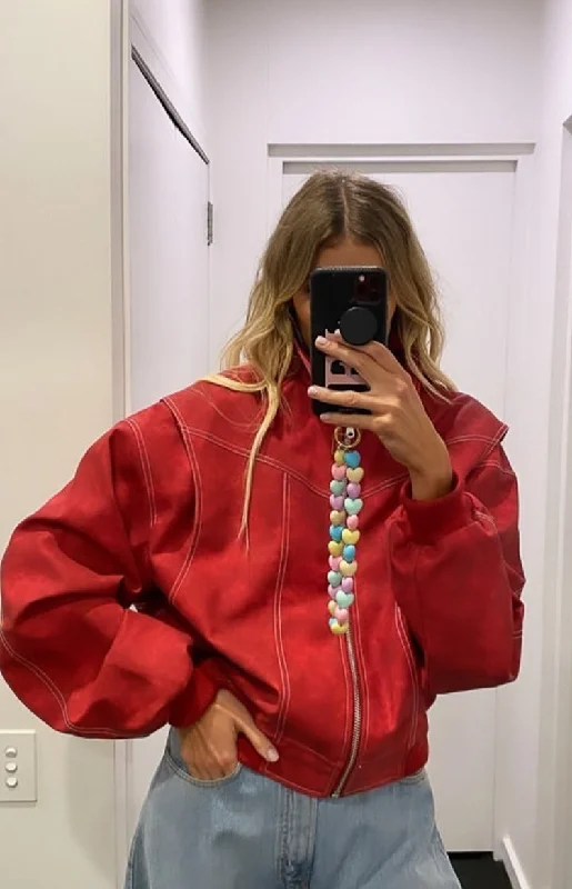 Markdowns Lioness Vista Crimson Bomber Jacket