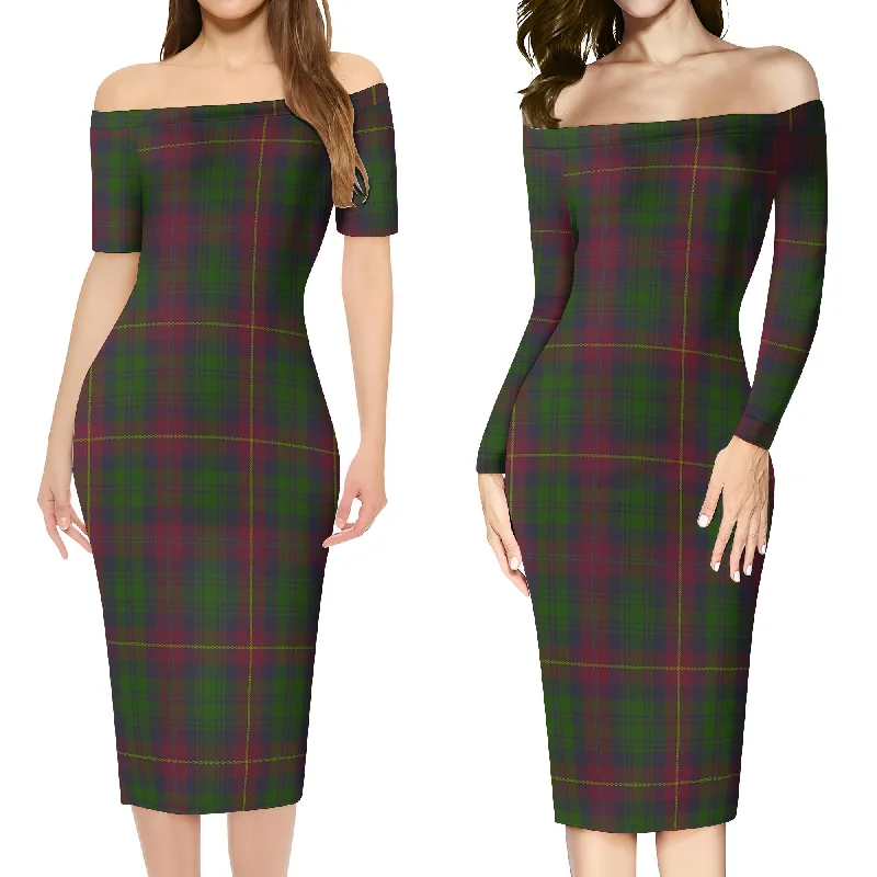 Special Price Cairns Tartan Off Shoulder Lady Dress