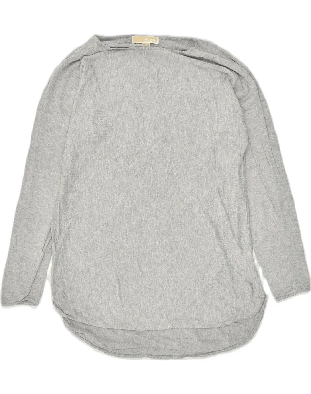 Weekend Flash Sale MICHAEL KORS Womens Jumper Dress UK 8 Small Grey Cotton