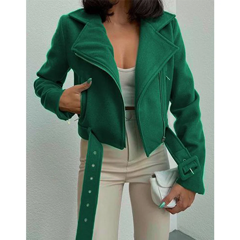 Major Savings Cropped Side Pockets Jacket