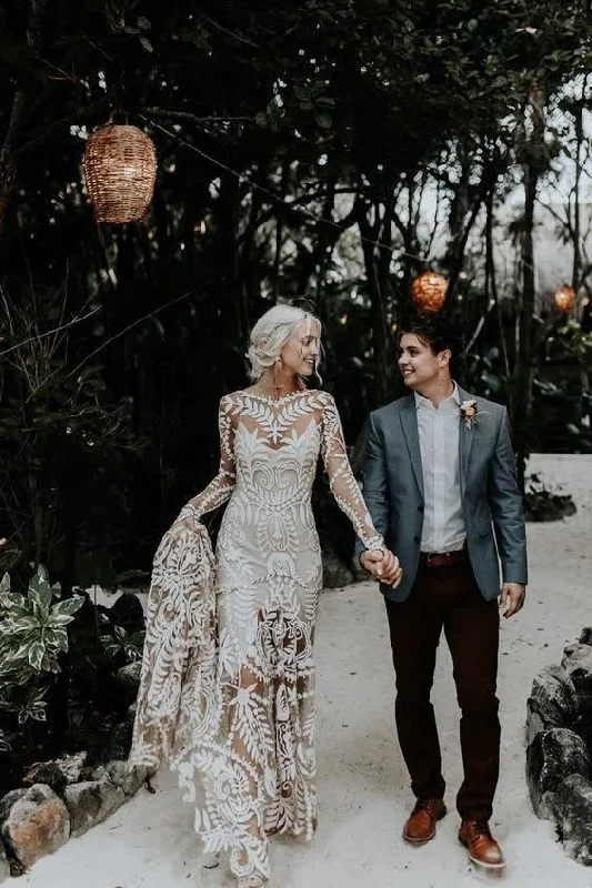 Online Specials Sexy Mermaid Prom Dresses Boho Lace Long Sleeves Spring Wedding Dresses Online Specials Sexy Mermaid Prom Dresses Boho Lace Long Sleeves Spring Wedding Dresses