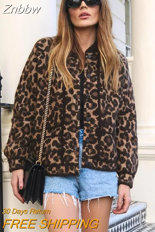 Last Chance Znbbw Women's Casual Plush Shawl Collar Long Sleeved Leopard Print Jacket Fashion Single Breasted Overcoat Autumn/Winter Lady Outwear 0410 Last Chance Znbbw Women's Casual Plush Shawl Collar Long Sleeved Leopard Print Jacket Fashion Single Breasted Overcoat Autumn/Winter Lady Outwear 0410