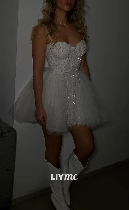Amazing Deals LY247 - Sweetheart Sleeveless A-Line Sparkly Short Homecoming Dress