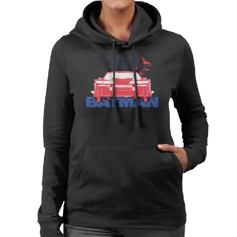 Early Access The Batman Red Batmobile Women's Hooded Sweatshirt