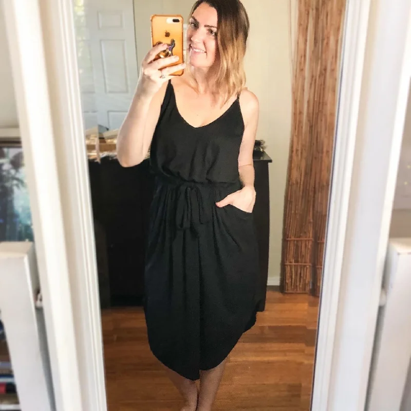 Weekend Deal Ellis Tie Waist Strap Dress