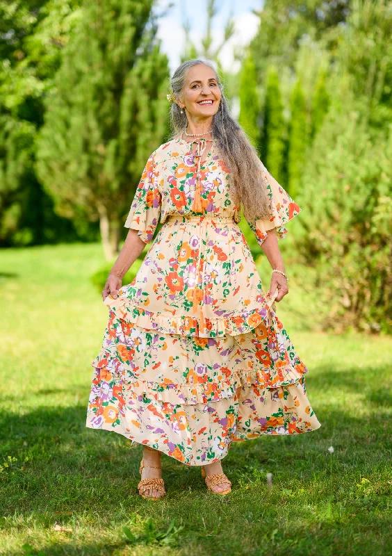 Get It Before It’s Gone Agny Orange Flowers Dress