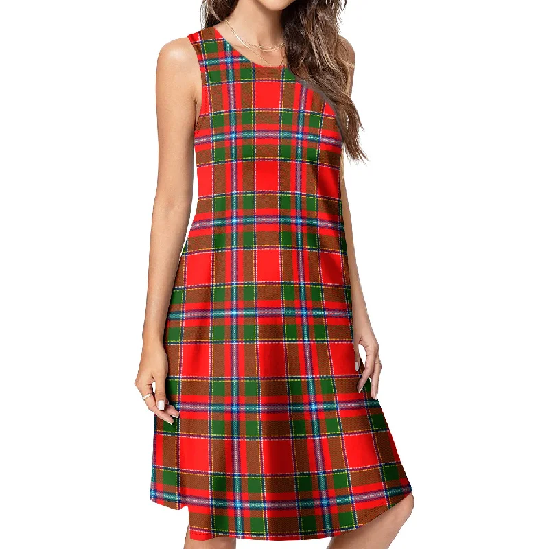 Super Deal Butter Tartan Womens Casual Dresses