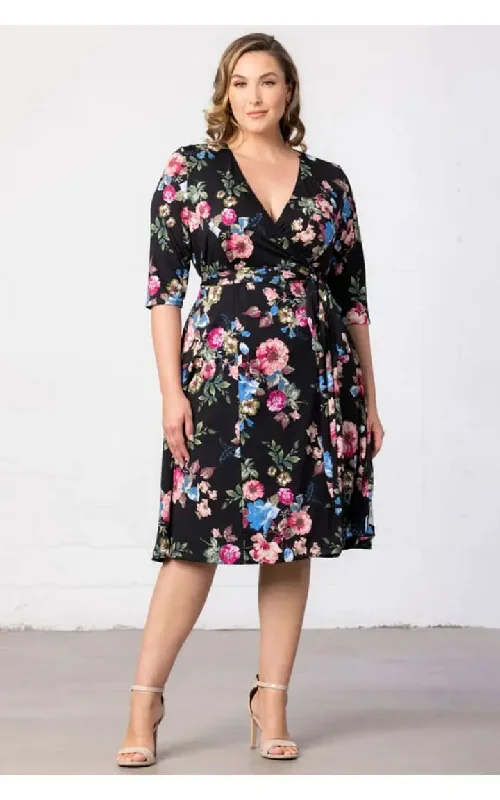 Don't Wait Kiyonna- Essential Wrap Dress