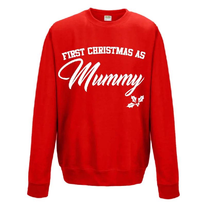 Buy More, Save More First Christmas As Mummy Classic Script Red Sweatshirt (MRK X)