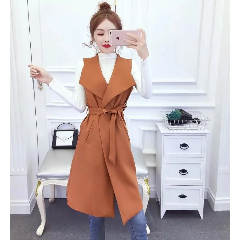 Factory Direct Sale Sleeveless Long Coat 