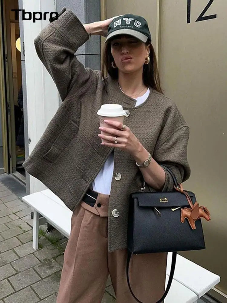 Lowest Price Znbbw O-neck Cropped Ladies Coat Fashion Elegant Long Sleeved Women's Warm Street Wear 2023 Female Casual Chic Party Outwear Lowest Price Znbbw O-neck Cropped Ladies Coat Fashion Elegant Long Sleeved Women's Warm Street Wear 2023 Female Casual Chic Party Outwear