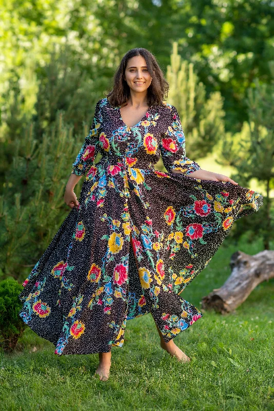 Low Prices Isabella Dot Black Plus Dress