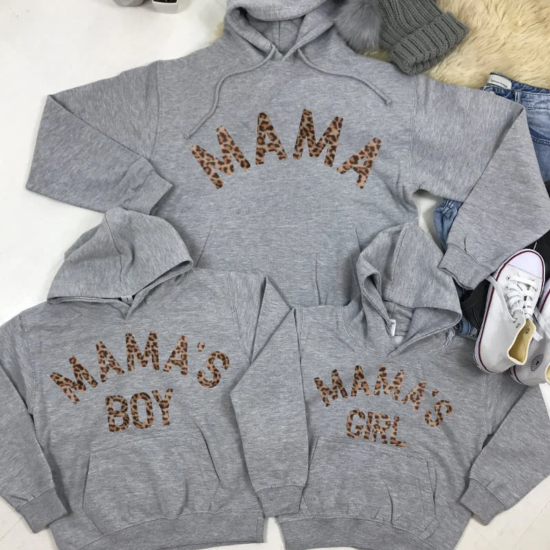 Loyalty Reward Mama & Mama's Girl & Boy Matching Leopard Heather Grey Hoodies (MRK X) Loyalty Reward Mama & Mama's Girl & Boy Matching Leopard Heather Grey Hoodies (MRK X)