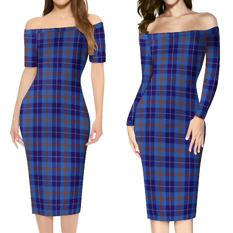 Value Deals Bryson Tartan Off Shoulder Lady Dress
