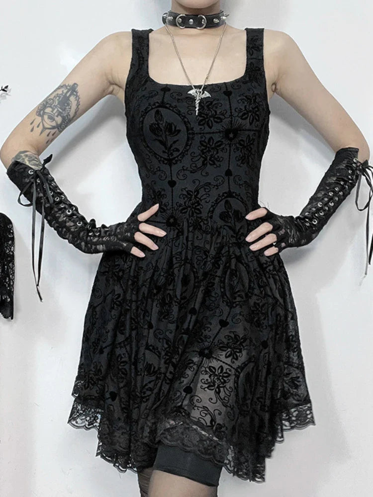 Price Rollback 2024 Summer New Harajuku Retro Sexy Wrapped Hip Mini Dress Y2K Vintage Punk Dark Style Tie Up A-Line Dress Price Rollback 2024 Summer New Harajuku Retro Sexy Wrapped Hip Mini Dress Y2K Vintage Punk Dark Style Tie Up A-Line Dress