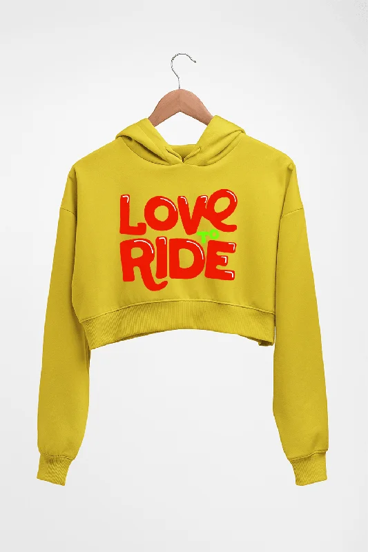 Special Price Love to Ride Crop HOODIE FOR WOMEN