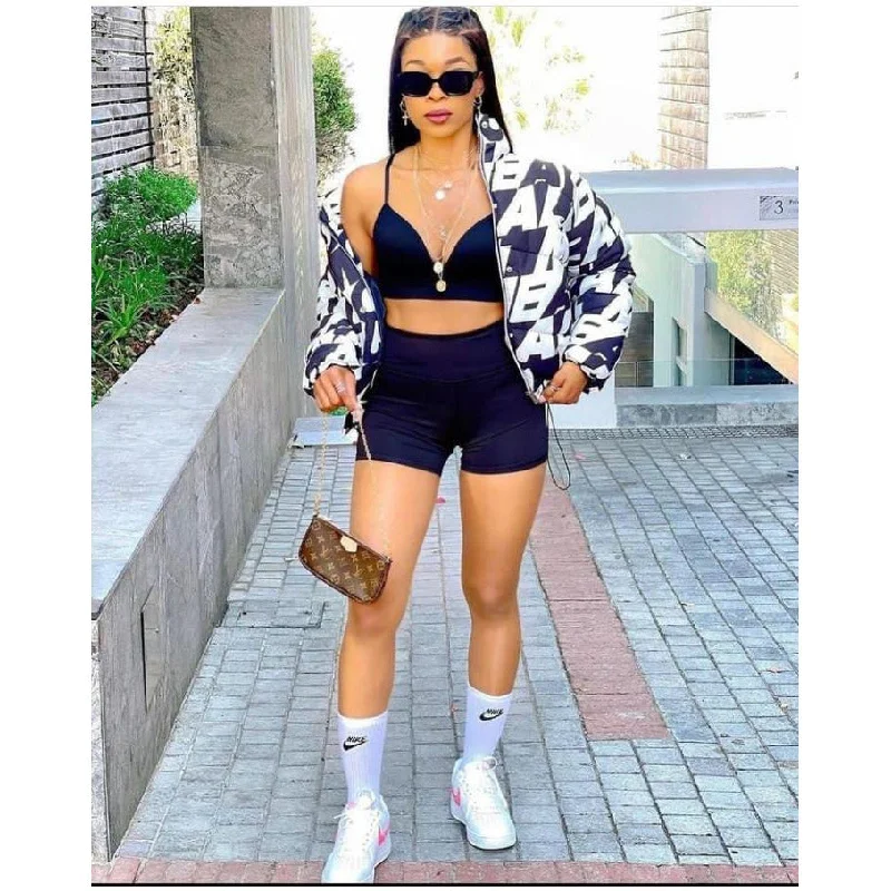 Special Price Print Short Bomber Jacket