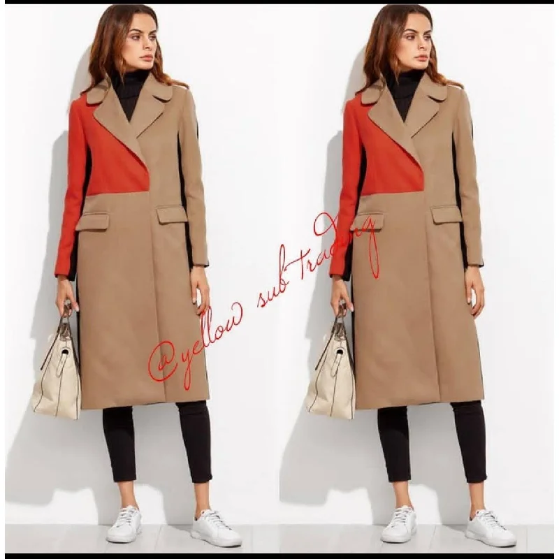 Deal Zone Colour Block Long Jacket 